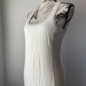 WHITE AND CREAM KNIT MAXI DRESS